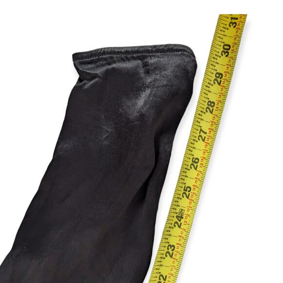 Free People black satin cropped hook & Eye blouse - Picture 6 of 10